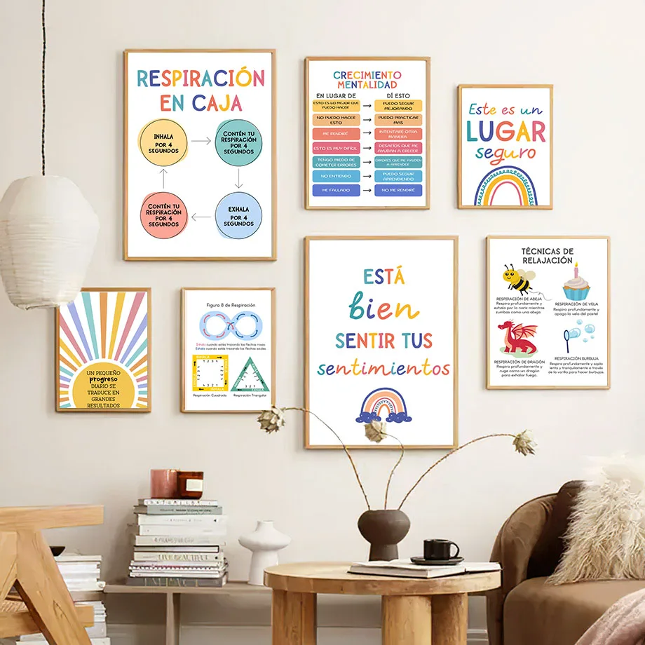 Lema de educación española, so - Kids Educational Poster reseña y precio
