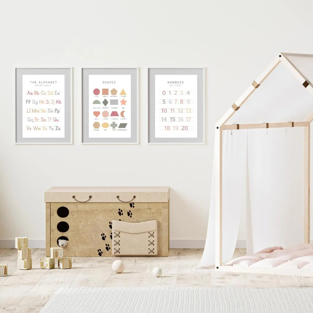 3 Pósters Educativos de Arte c - Kids Educational Poster reseña y precio