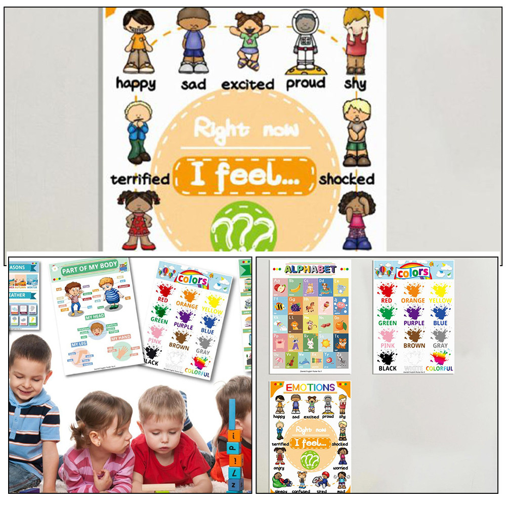 12 Pósters Educativos de Dibuj - Kids Educational Poster reseña y precio
